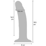 GET REAL - DILDO REALISTA VIBRADOR DE SILICONA CLARO 19.5 CM - Imagen 3