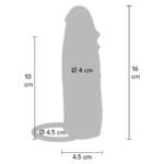 GET REAL - FUNDA HYDRATED SKIN DE SILICONA CON VIBRACIÓN PARA PENE CARAMELO 16 CM - Imagen 4