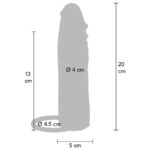 GET REAL - FUNDA HYDRATED SKIN DE SILICONA CON VIBRACIÓN PARA PENE CARAMELO 20 CM - Imagen 4