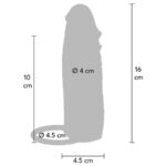 GET REAL - FUNDA HYDRATED SKIN DE SILICONA PARA PENE CARAMELO 16 CM - Imagen 4