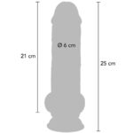 GET REAL - PENE REALÍSTICO DELUXE CON TESTÍCULOS EXTRA GRUESO 25 CM - Imagen 4