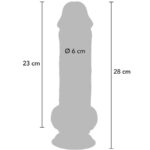 GET REAL - PENE REALÍSTICO DELUXE CON TESTÍCULOS EXTRA GRUESO 28 CM - Imagen 4