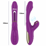 INTENSE - ATENEO VIBRADOR MULTIFUNCIÓN RECARGABLE 7 VIBRACIÓNES CON LENGUA OSCILANTE Y SUCCIONADOR MORADO - Imagen 4
