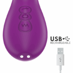 INTENSE - ATENEO VIBRADOR MULTIFUNCIÓN RECARGABLE 7 VIBRACIÓNES CON LENGUA OSCILANTE Y SUCCIONADOR MORADO - Imagen 6