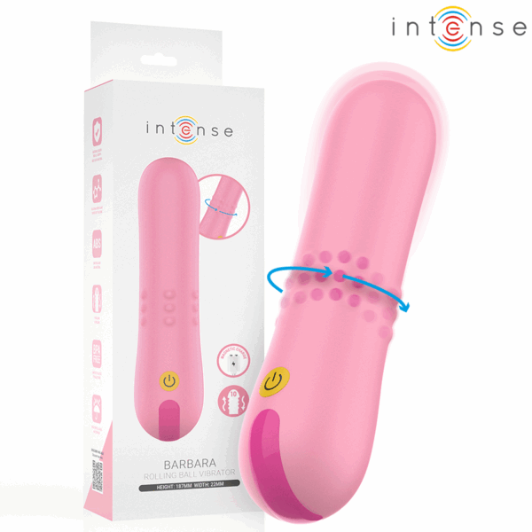 Imagen del artículo erótico INTENSE - BARBARA VIBRADOR CON PERLAS GIRATORIAS de INTENSE FUN en la sección JUGUETES BIENESTAR |Vibradores|Rotadores y vibradores de Millenial Sexshop.