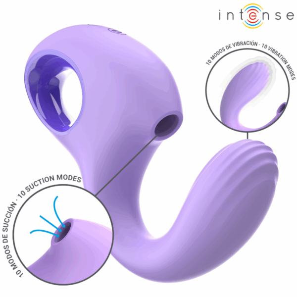Imagen del artículo erótico INTENSE - BAXTER VIBRADOR & ESTIMULADOR VIOLETA de INTENSE FUN en la sección JUGUETES BIENESTAR |Juguetes para Mujeres|Estimuladores|Succionadores con vibración de Millenial Sexshop.