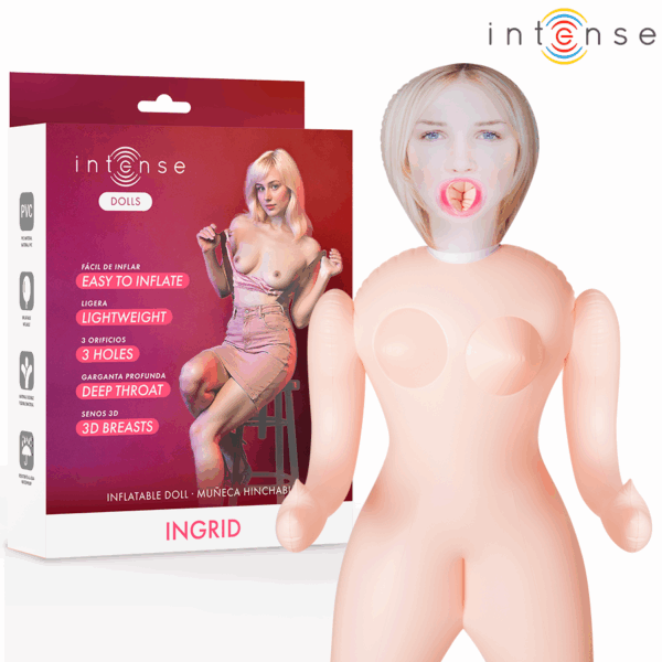 Imagen del artículo erótico INTENSE DOLLS - INGRID MUÑECA HINCHABLE CON TRES ORIFICIOS de INTENSE DOLLS en la sección JUGUETES BIENESTAR |Muñec@s Hinchables de Millenial Sexshop.