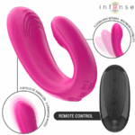 INTENSE - JANET ESTIMULADOR Y VIBRADOR DUAL EN FORMA DE U CON CONTROL REMOTO ROSA - Imagen 3