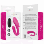 INTENSE - JANET ESTIMULADOR Y VIBRADOR DUAL EN FORMA DE U CON CONTROL REMOTO ROSA - Imagen 8
