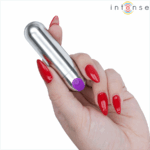 INTENSE - KAREN MINI BALA VIBRADORA 10 MODOS RECARGABLE PLATEADO - Imagen 2