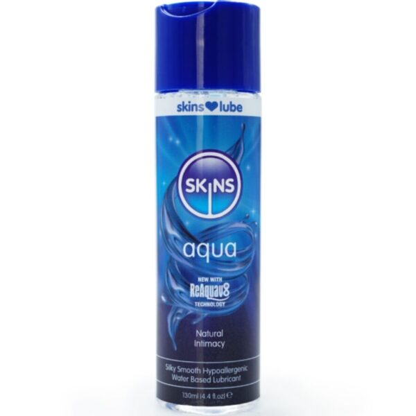 Imagen del artículo erótico SKINS - AQUA LUBRICANTE BASE DE AGUA 130 ML de SKINS en la sección DROGUERÍA |Lubricantes|Base Agua de Millenial Sexshop.