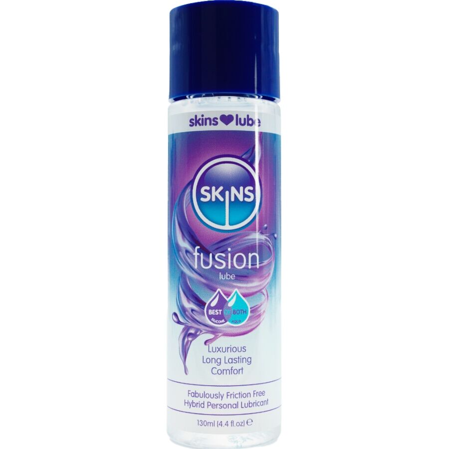 SKINS - FUSION LUBRICANTE HÍBRIDO BASE DE AGUA & SILICONA 130 ML-MillenialSexshop-SKINS Imagen del artículo erótico SKINS - FUSION LUBRICANTE HÍBRIDO BASE DE AGUA & SILICONA 130 ML de SKINS en la sección DROGUERÍA |Lubricantes|Base Silicona + Agua de Millenial Sexshop.