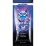 Imagen del artículo erótico SKINS - SUPERSLIDE LUBRICANTE BASE DE SILICONA MONODOSIS 5 ML de SKINS en la sección DROGUERÍA |Lubricantes|Base Silicona de Millenial Sexshop.