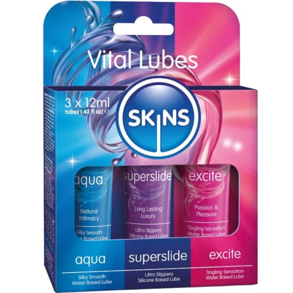 Imagen del artículo erótico SKINS - VITAL LUBES KIT LUBRICANTES AQUA