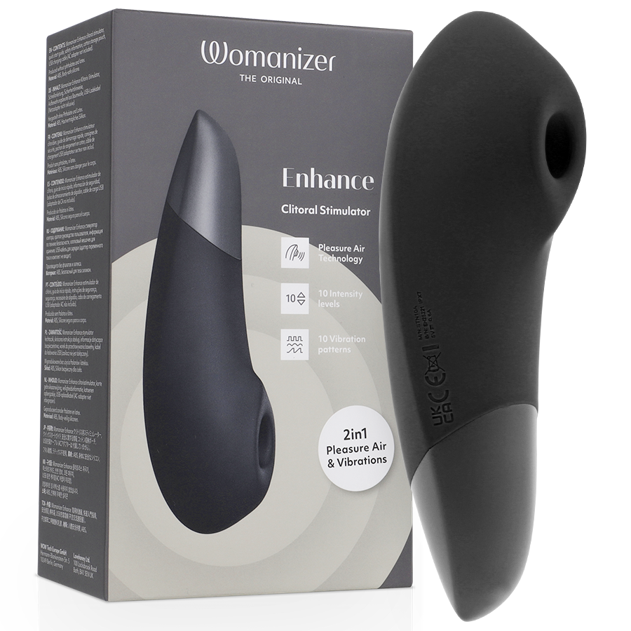 WOMANIZER - ENHANCE ESTIMULADOR DE CLITORÍS NEGRO-MillenialSexshop-WOMANIZER Imagen del artículo erótico WOMANIZER - ENHANCE ESTIMULADOR DE CLITORÍS NEGRO de WOMANIZER en la sección JUGUETES BIENESTAR |Juguetes para Mujeres|Estimuladores|Succionadores con vibración de Millenial Sexshop.