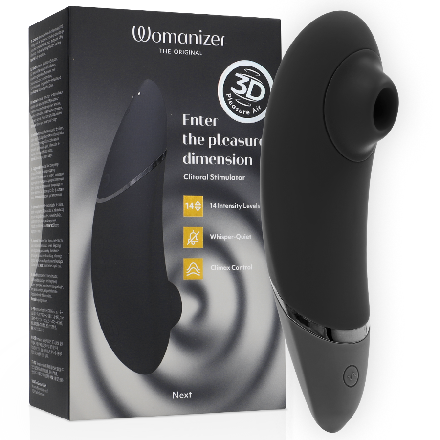 WOMANIZER - NEXT ESTIMULADOR DE CLITORÍS NEGRO-MillenialSexshop-WOMANIZER Imagen del artículo erótico WOMANIZER - NEXT ESTIMULADOR DE CLITORÍS NEGRO de WOMANIZER en la sección JUGUETES BIENESTAR |Juguetes para Mujeres|Estimuladores|Succionadores con vibración de Millenial Sexshop.