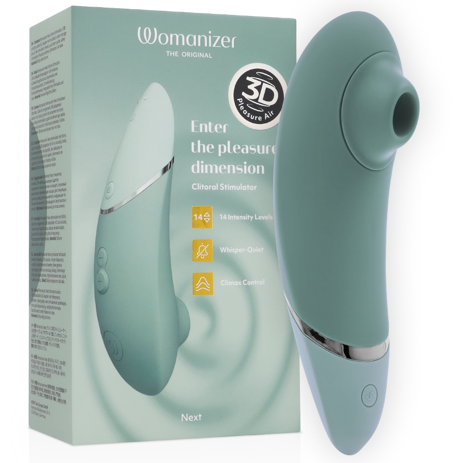 WOMANIZER - NEXT ESTIMULADOR DE CLITORÍS VERDE CLARO-MillenialSexshop-WOMANIZER Imagen del artículo erótico WOMANIZER - NEXT ESTIMULADOR DE CLITORÍS VERDE CLARO de WOMANIZER en la sección JUGUETES BIENESTAR |Juguetes para Mujeres|Estimuladores|Succionadores con vibración de Millenial Sexshop.