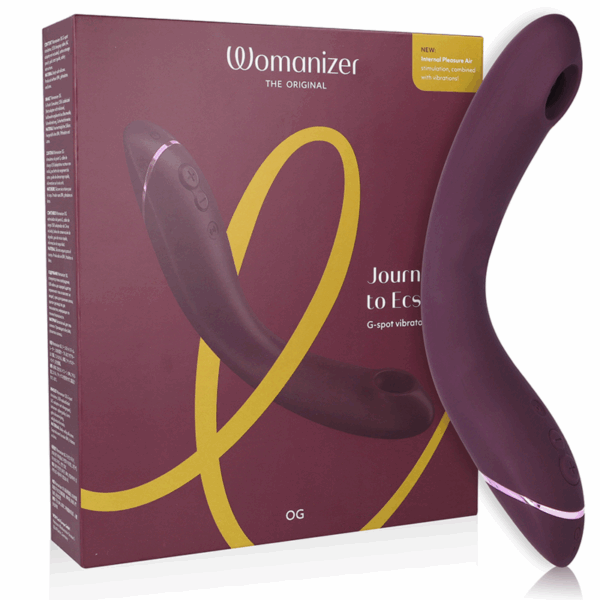 Imagen del artículo erótico WOMANIZER - OG G-SPOT BERENJENA de WOMANIZER en la sección JUGUETES BIENESTAR |Juguetes para Mujeres|Estimuladores|Succionadores con vibración de Millenial Sexshop.