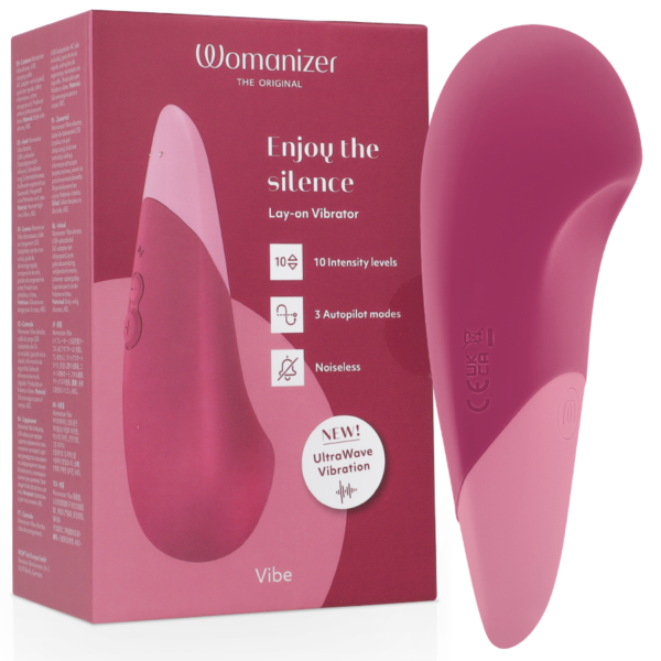 Imagen del artículo erótico WOMANIZER - VIBE VIBRADOR LAY-ON SILENCIOSO ROSA OSCURO de WOMANIZER en la sección JUGUETES BIENESTAR |Vibradores|Vibradores Lay-on Clítoris de Millenial Sexshop.