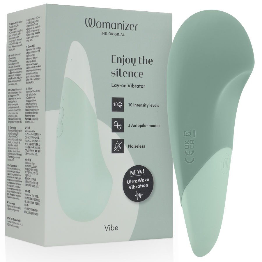 WOMANIZER - VIBE VIBRADOR LAY-ON SILENCIOSO VERDE CLARO-MillenialSexshop-WOMANIZER Imagen del artículo erótico WOMANIZER - VIBE VIBRADOR LAY-ON SILENCIOSO VERDE CLARO de WOMANIZER en la sección JUGUETES BIENESTAR |Vibradores|Vibradores Lay-on Clítoris de Millenial Sexshop.