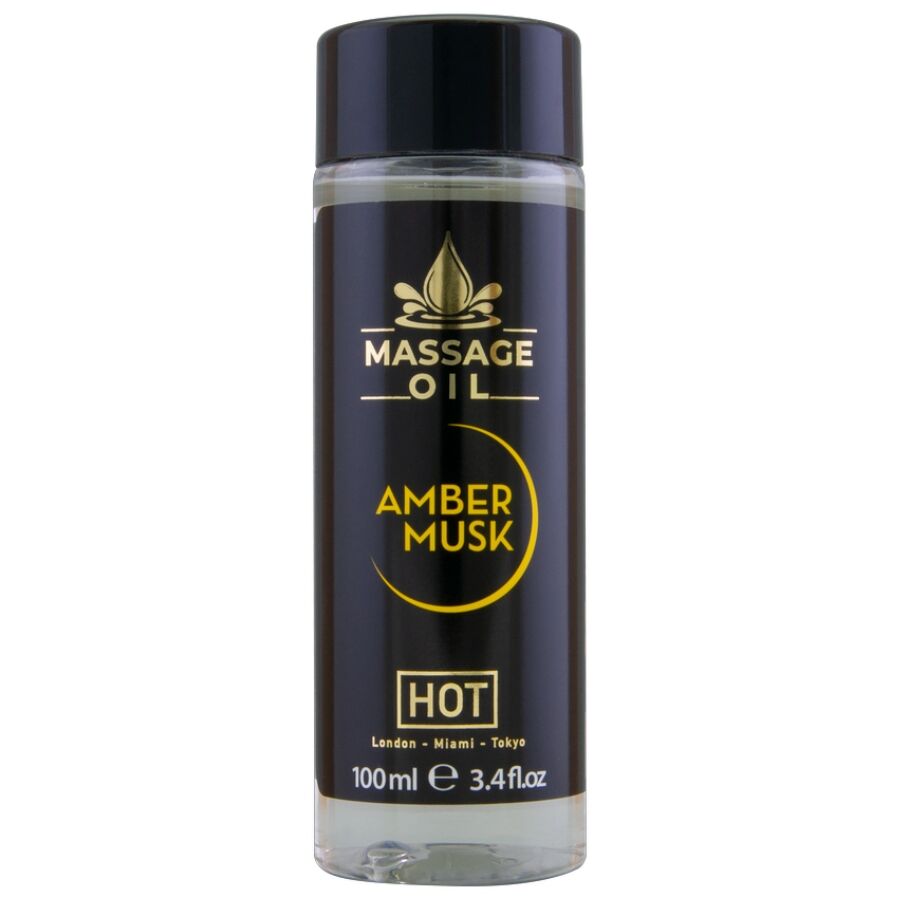 HOT - ACEITE DE MASAJE AMBER & MUSK 100 ML-MillenialSexshop-HOT Imagen del artículo erótico HOT - ACEITE DE MASAJE AMBER & MUSK 100 ML de HOT en la sección DROGUERÍA |Para Masajes|Aceites con Sabores de Millenial Sexshop.