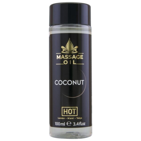Imagen del artículo erótico HOT - ACEITE DE MASAJE COCO 100 ML de HOT en la sección DROGUERÍA |Para Masajes|Aceites con Sabores de Millenial Sexshop.