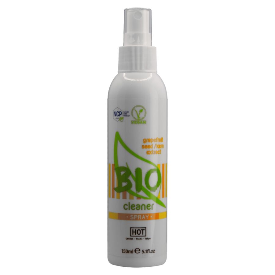 HOT - BIO CLEANER SPRAY SPRAY LIMPIADOR BIO 150 ML-MillenialSexshop-HOT Imagen del artículo erótico HOT - BIO CLEANER SPRAY SPRAY LIMPIADOR BIO 150 ML de HOT en la sección DROGUERÍA |Desinfección y Mantenimiento |Desinfectante Juguetes de Millenial Sexshop.