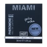 HOT - PERFUME CON FEROMONAS MIAMI SPICY HOMBRE 30 ML - Imagen 3