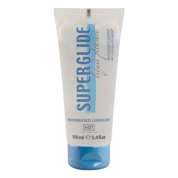 Imagen del artículo erótico HOT - SUPERGLIDE LIQUID PLEASURE LUBRICANTE BASE AGUA 100 ML de HOT en la sección DROGUERÍA |Lubricantes|Base Agua de Millenial Sexshop.
