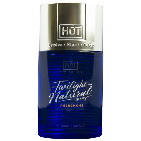 Imagen del artículo erótico HOT - TWILIGHT SPRAY NATURAL CON FEROMONAS HOMBRE 50 ML de HOT en la sección DROGUERÍA |Perfumes |Perfumes Feromonas Masculinas de Millenial Sexshop.