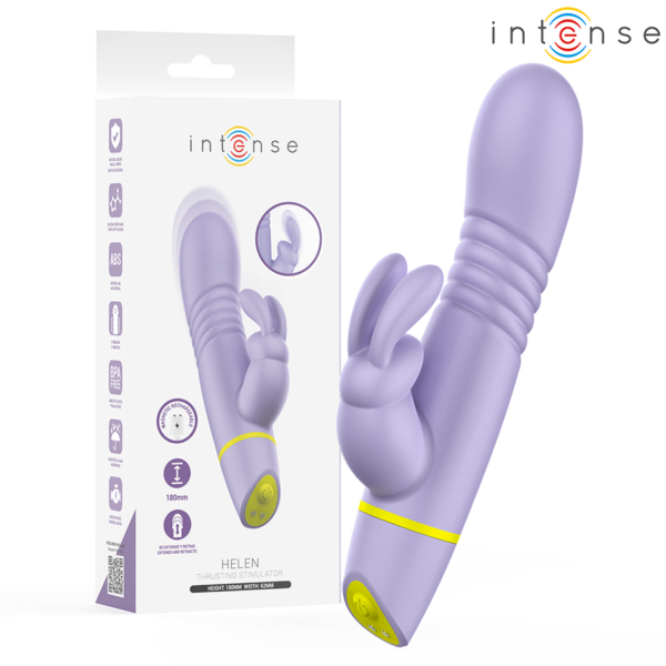 Imagen del artículo erótico INTENSE - HELEN ESTIMULADOR RABBIT & VIBRADOR THRUSTING de INTENSE HIGH TECH en la sección JUGUETES BIENESTAR |Vibradores|Vibradores Rabbit de Millenial Sexshop.