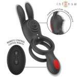 Imagen del artículo erótico INTENSE - QUINN ANILLO DOBLE CON VIBRACIÓN CON CONTROL REMOTO de INTENSE COUPLES TOYS en la sección JUGUETES BIENESTAR |Juguetes para Hombres|Accesorios para el pene|Anillos Pene|Anillos con Vibración de Millenial Sexshop.