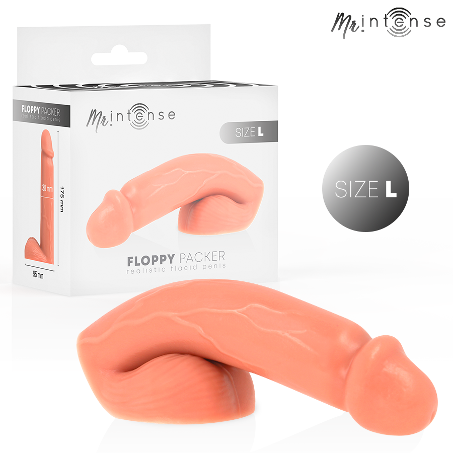 MR INTENSE - FLOPPY TALLA L PACKER REALÍSTICO-MillenialSexshop-MR. INTENSE DILDOS Imagen del artículo erótico MR INTENSE - FLOPPY TALLA L PACKER REALÍSTICO de MR. INTENSE DILDOS en la sección JUGUETES BIENESTAR |Dildos sin Vibración|Penes Transexuales de Millenial Sexshop.
