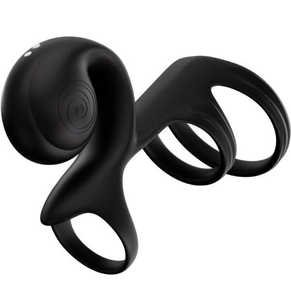 Imagen del artículo erótico SNAIL VIBE - JOVI ARC ANILLO DE PAREJA CONTROL REMOTO NEGRO de SNAIL VIBE en la sección JUGUETES BIENESTAR |Juguetes para Hombres|Accesorios para el pene|Anillos Pene|Anillos con Vibración de Millenial Sexshop.
