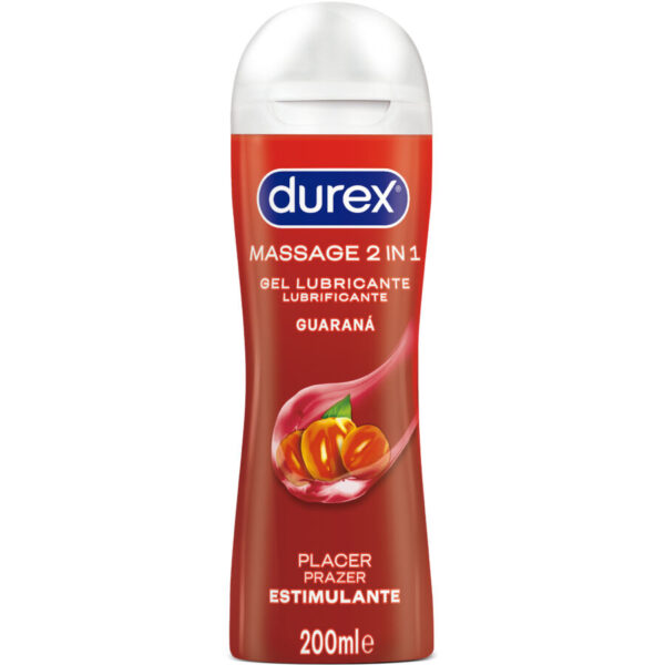 Imagen del artículo erótico DUREX - GEL LUBRICANTE DE MASAJE ESTIMULANTE GUARANÁ 200 ML de DUREX LUBES en la sección DROGUERÍA |Lubricantes|Con deliciosos Sabores de Millenial Sexshop.