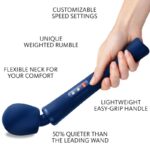 FUN FACTORY - VIM WAND RUMBLE VIBRADOR RECARGABLE SILICONA AZUL MEDIANOCHE - Imagen 2