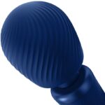 FUN FACTORY - VIM WAND RUMBLE VIBRADOR RECARGABLE SILICONA AZUL MEDIANOCHE - Imagen 3