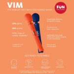 FUN FACTORY - VIM WAND RUMBLE VIBRADOR RECARGABLE SILICONA AZUL MEDIANOCHE - Imagen 6