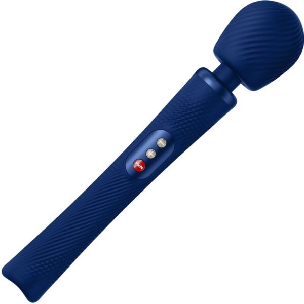 Imagen del artículo erótico FUN FACTORY - VIM WAND RUMBLE VIBRADOR RECARGABLE SILICONA AZUL MEDIANOCHE de FUN FACTORY en la sección JUGUETES BIENESTAR |Vibradores|Vibrador WAND de Millenial Sexshop.