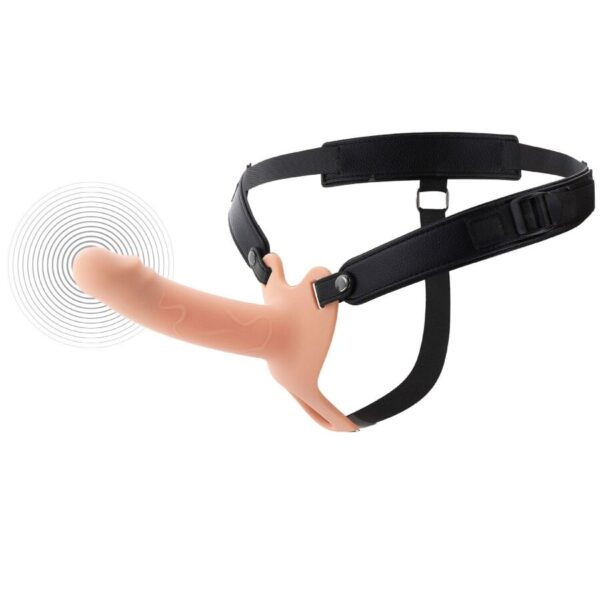 Imagen del artículo erótico HIDDEN DESIRE - INFERNO STRAP-ON FUNDA PARA PENE CON VIBRACIÓN 16 CM de HIDDEN DESIRE en la sección JUGUETES BIENESTAR |Juguetes para Hombres|Accesorios para el pene|Extensor pene con Arnés de Millenial Sexshop.