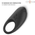 INTENSE - MERLOTTE ANILLO VIBRADOR CON ESTIMULACIÓN DE CLÍTORIS NEGRO - Imagen 3