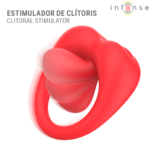 INTENSE - RUSSELL ANILLO VIBRADOR CON ESTIMULACIÓN DE CLÍTORIS ROJO - Imagen 4
