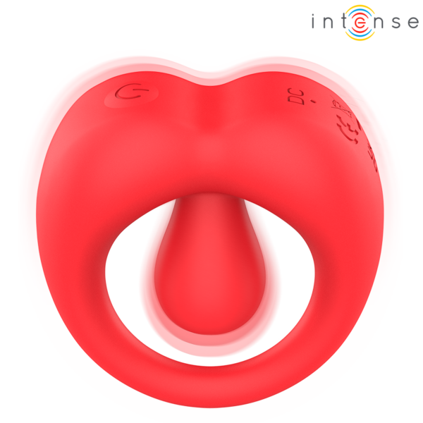 Imagen del artículo erótico INTENSE - RUSSELL ANILLO VIBRADOR CON ESTIMULACIÓN DE CLÍTORIS ROJO de INTENSE FOR HIM en la sección JUGUETES BIENESTAR |Juguetes para Hombres|Accesorios para el pene|Anillos Pene|Anillos con Vibración de Millenial Sexshop.