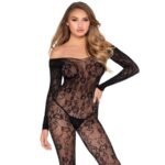 Imagen del artículo erótico LEG AVENUE - 89366 BODYSTOCKING DE LENCERÍA DE ENCAJE NEGRO - TALLA ÚNICA de LEG AVENUE BODYSTOCKINGS en la sección MODA & LENCERÍA|Lencería Mujer|Lencería Picante|Bodystocking de Millenial Sexshop.