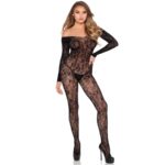 LEG AVENUE - 89366 BODYSTOCKING DE LENCERÍA DE ENCAJE NEGRO - TALLA ÚNICA - Imagen 5