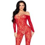 Imagen del artículo erótico LEG AVENUE - 89366 BODYSTOCKING DE LENCERÍA DE ENCAJE ROJO - TALLA ÚNICA de LEG AVENUE BODYSTOCKINGS en la sección MODA & LENCERÍA|Lencería Mujer|Lencería Picante|Bodystocking de Millenial Sexshop.