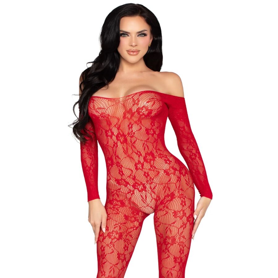 Imagen del artículo erótico LEG AVENUE - 89366 BODYSTOCKING DE LENCERÍA DE ENCAJE ROJO - TALLA ÚNICA de LEG AVENUE BODYSTOCKINGS en la sección MODA & LENCERÍA|Lencería Mujer|Lencería Picante|Bodystocking de Millenial Sexshop.