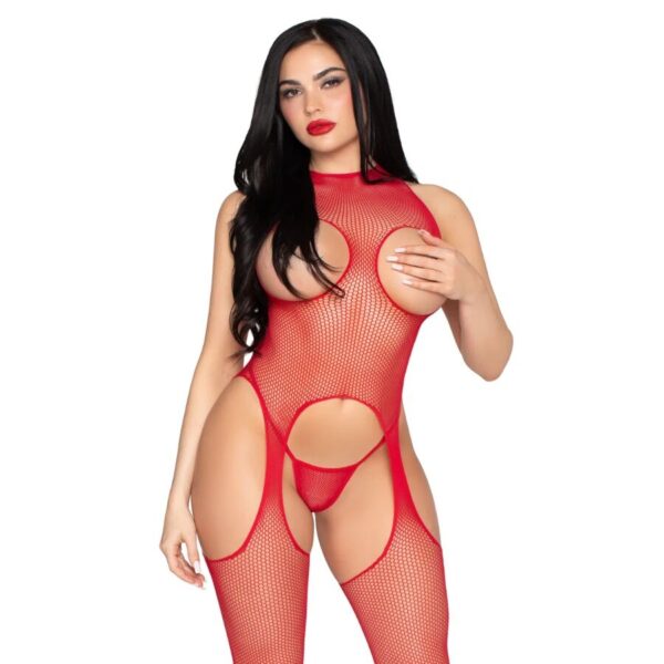 Imagen del artículo erótico LEG AVENUE - 89374 BODYSTOCKING SIN COPAS Y PANTY ROJO - TALLA ÚNICA de LEG AVENUE BODYSTOCKINGS en la sección MODA & LENCERÍA|Lencería Mujer|Lencería Picante|Bodystocking de Millenial Sexshop.