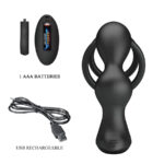 MR PLAY - ANILLO PARA PENE CON PLUG ANAL CON VIBRACIÓN CONTROL REMOTO - Imagen 6