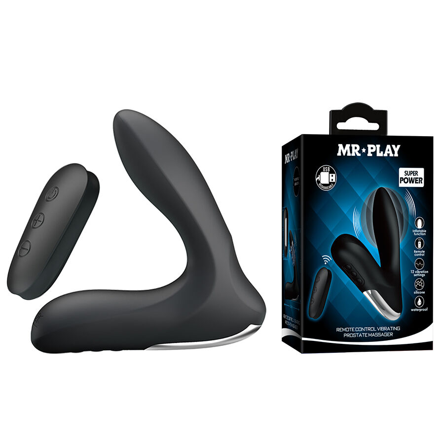 MR PLAY - MASAJEADOR DE PRÓSTATA CON VIBRACIÓN CONTROL REMOTO-MillenialSexshop-MR PLAY Imagen del artículo erótico MR PLAY - MASAJEADOR DE PRÓSTATA CON VIBRACIÓN CONTROL REMOTO de MR PLAY en la sección JUGUETES BIENESTAR |Anal|Especial Prostáticos de Millenial Sexshop.